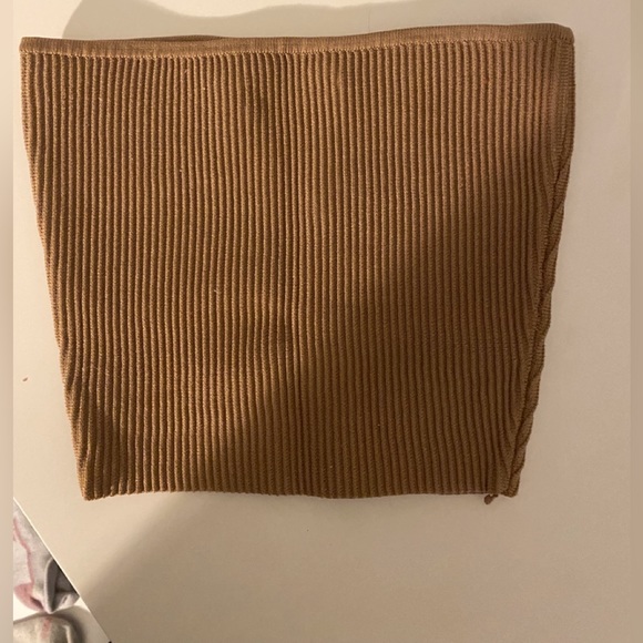 Babaton ribbed nutmeg brown stretchy tube top| Size XXS - Picture 1 of 3